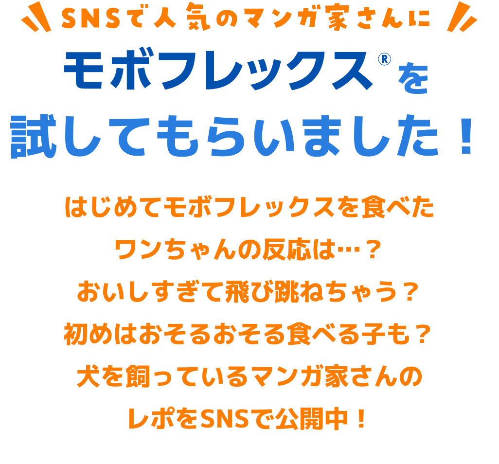 SNSで人気のマンガ家さんにモボフレックスを試してもらいました！