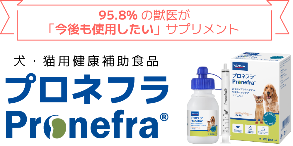 犬・猫用健康補助食品プロネフラ｜ビルバックサービス